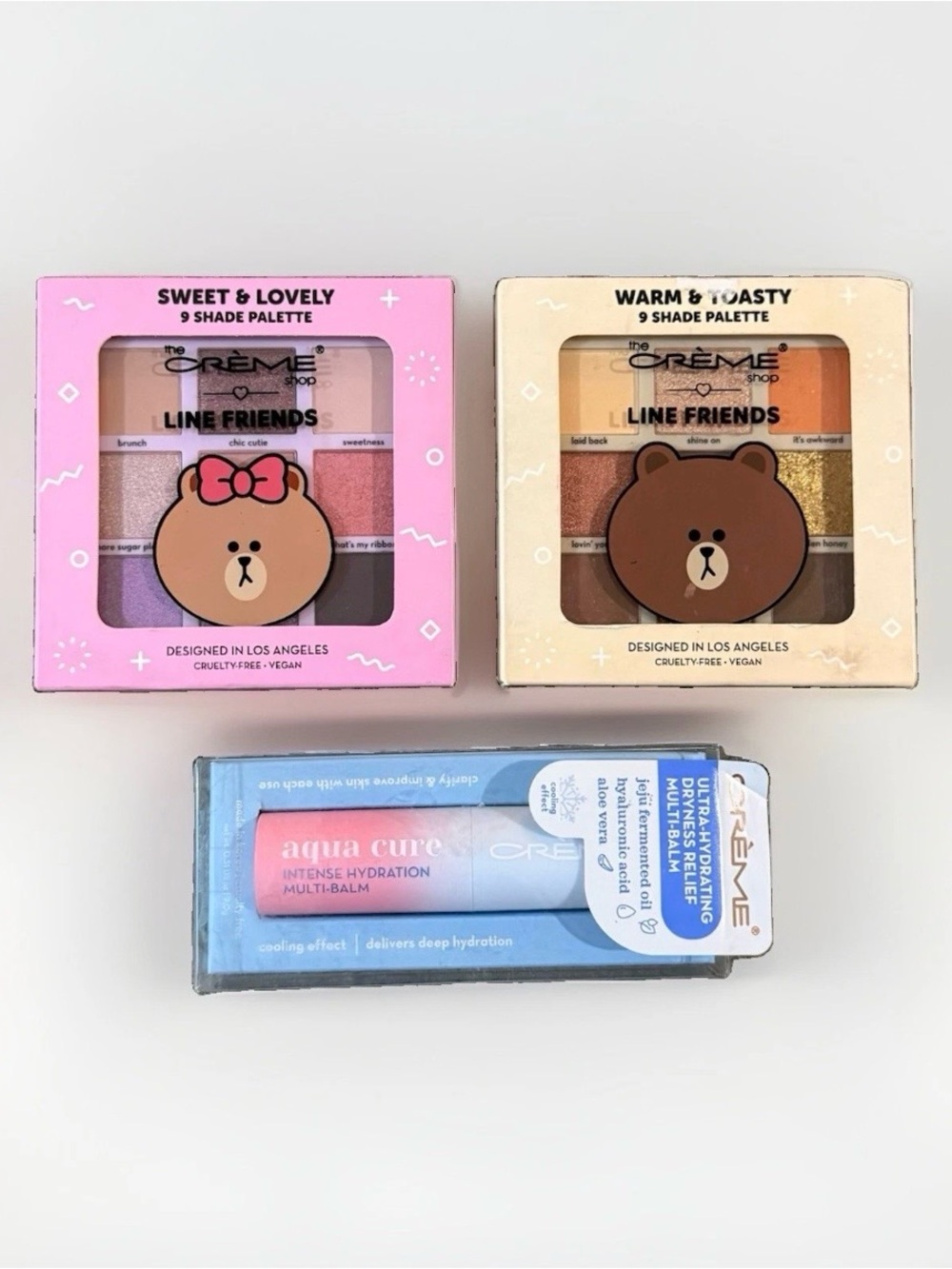 crème shop Eye Shadow Palette Beauty Bundle (3 Pcs)